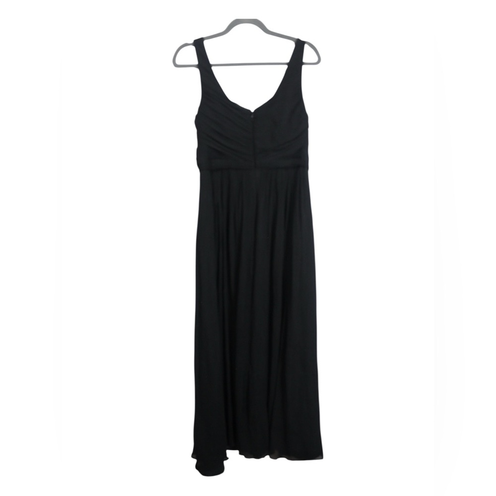 J Crew Black Silk Chiffon Bridesmaid Dress Size 10 - Picture 4 of 8